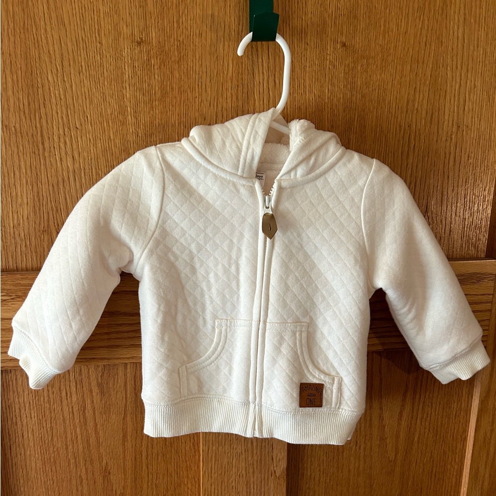 Simple Joys by Carter Baby Hooded Sweater Jacket with Sherpa Lining